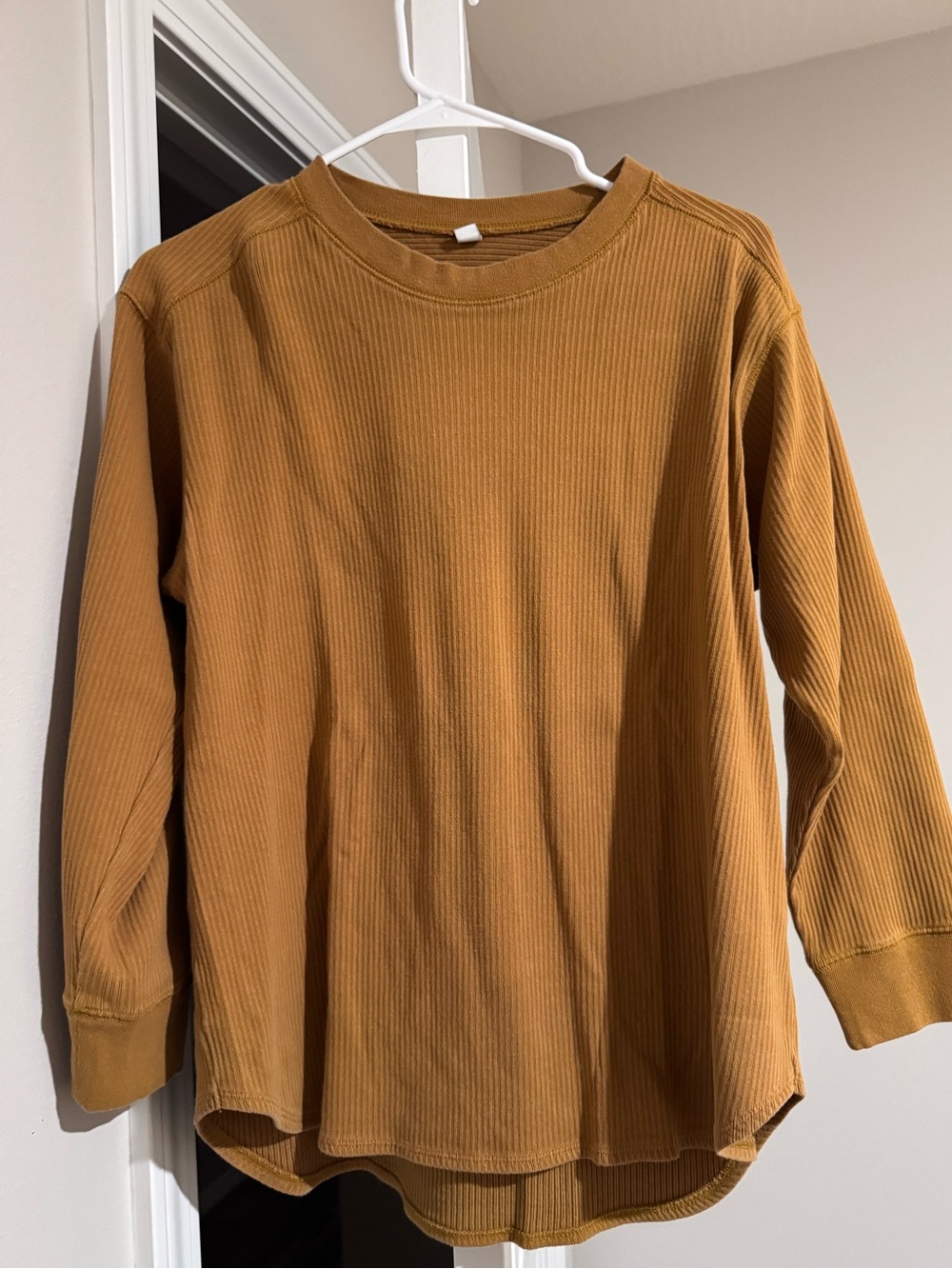 Uniqlo Ribbed Long Sleeve Top - Mustard